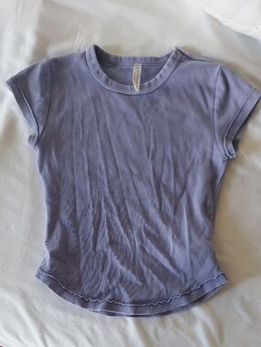FP Movement Lavender Ribbed Short Sleeve Tee